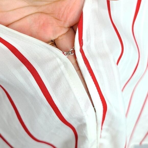J.O.A Tie Up Front Long Sleeve Stripped Blouse S - Picture 8 of 9